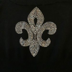 Vintage fleur-de-lis sweater